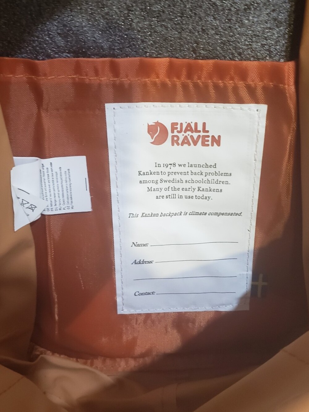 Mini FJall Raven Backpack In Mustard/ Rust - Picture 7 of 11